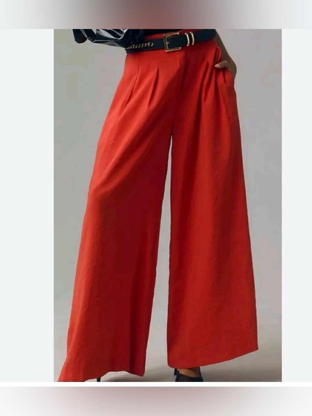 Anthropologie Wide-Leg full length Pants in Orange